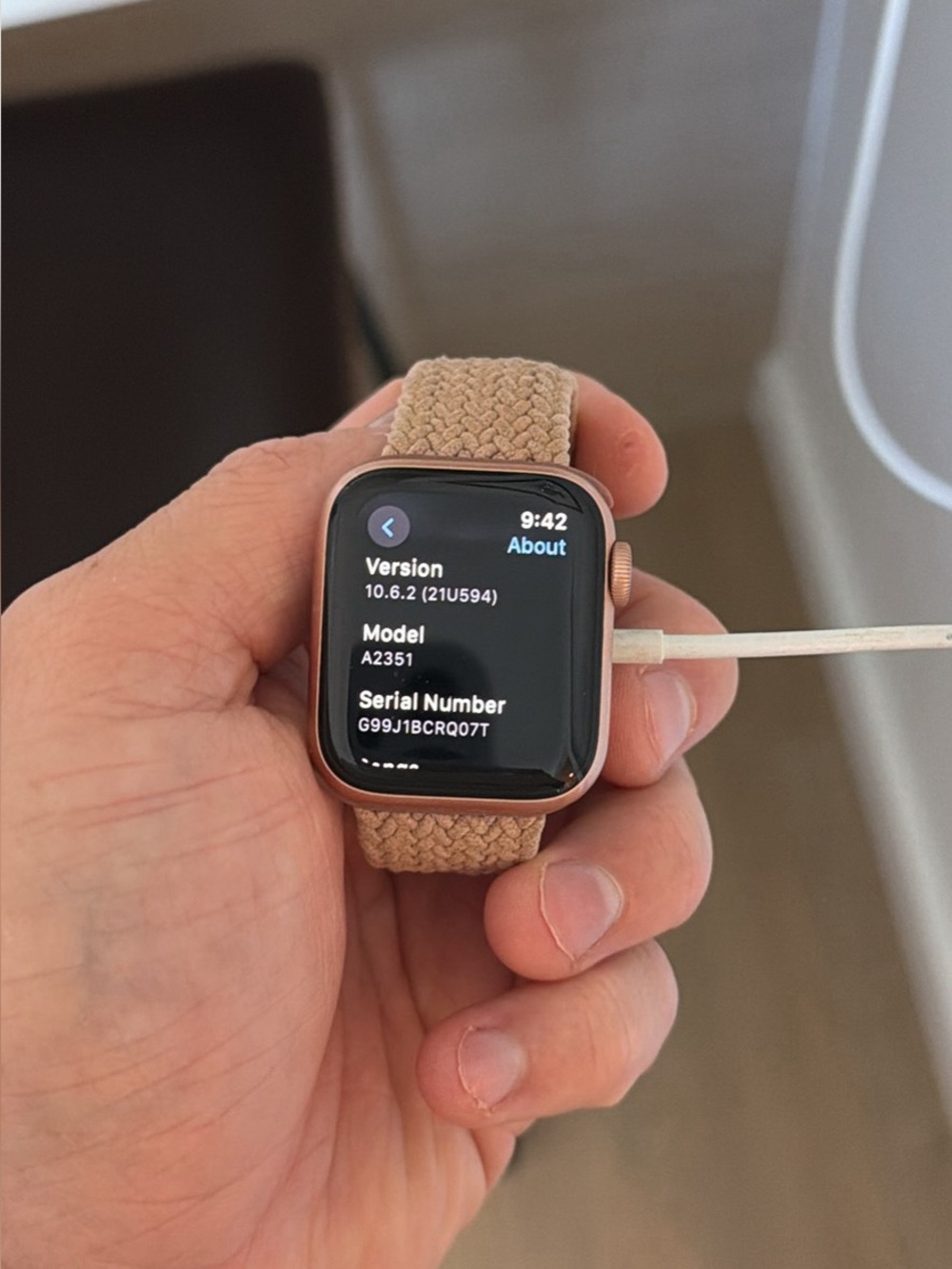 Apple Watch with rose gold case